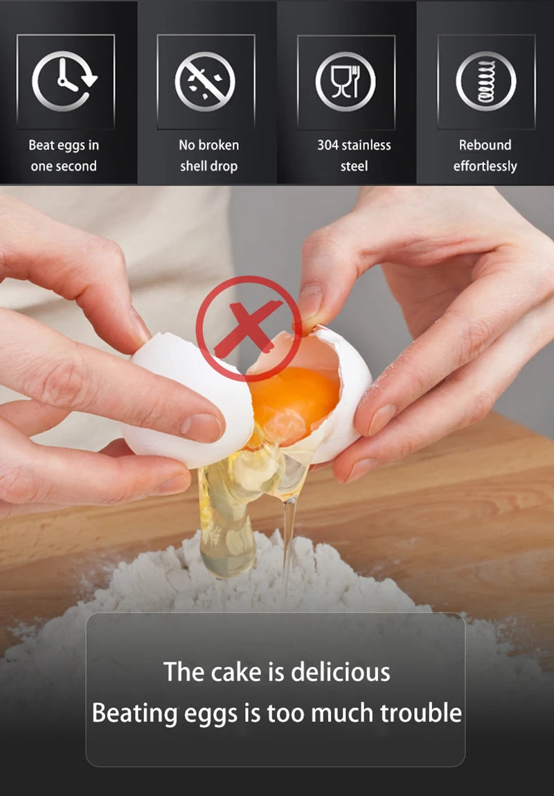 Kitchen Quick One-Handed Whisk Baking Peeling And Shelling Egg Opener Tool Manual Bake Tools Kitchen Gadget Accessories