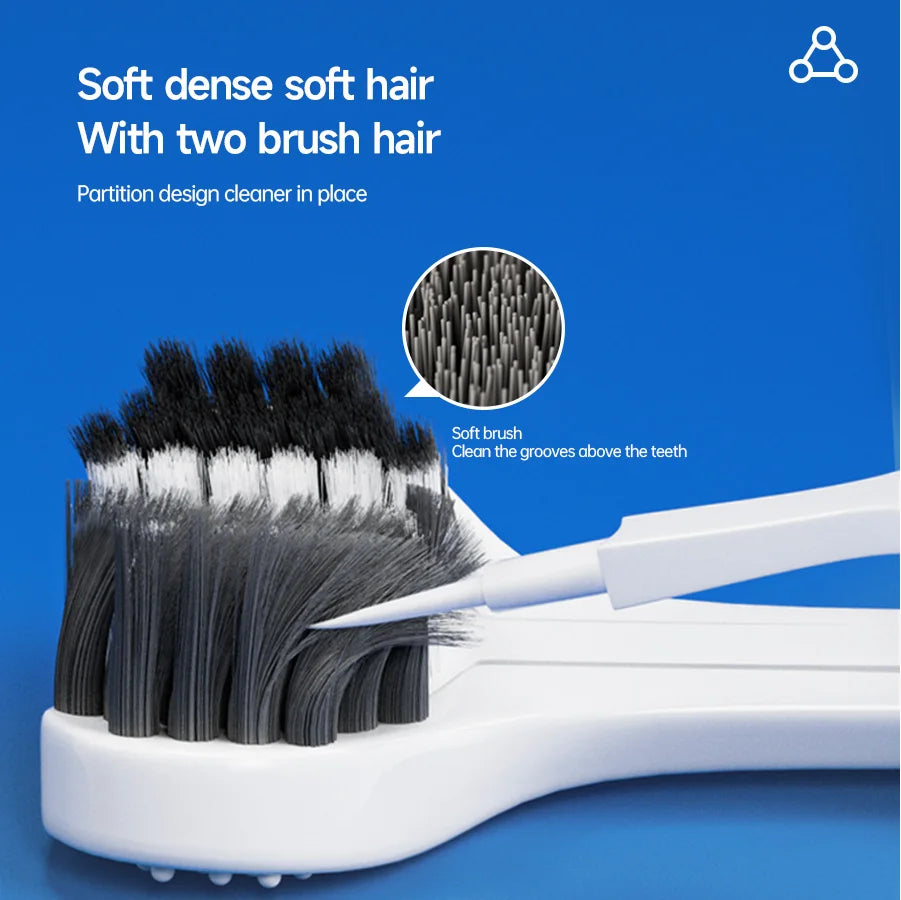 Three sided U-shaped Toothbrush