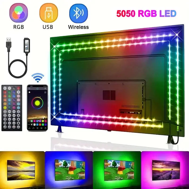 Smart RGB LED Strip Lights – App & Voice Control | TV, Bedroom & Gaming Setup