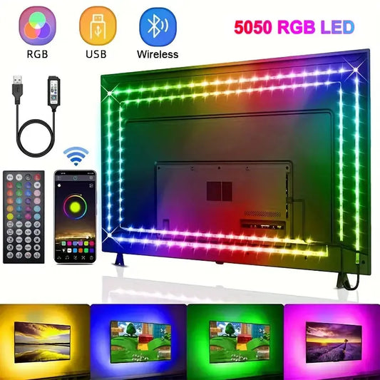 Smart RGB LED Strip Lights – App & Voice Control | TV, Bedroom & Gaming Setup