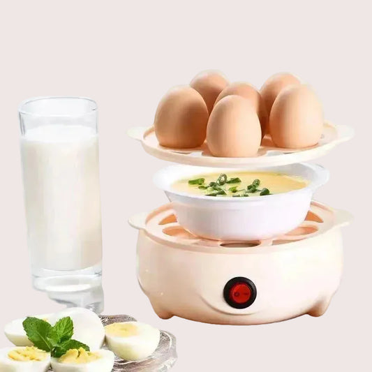 Electric Egg Boiler Double Layers- Mini Kitchen Breakfast Machine