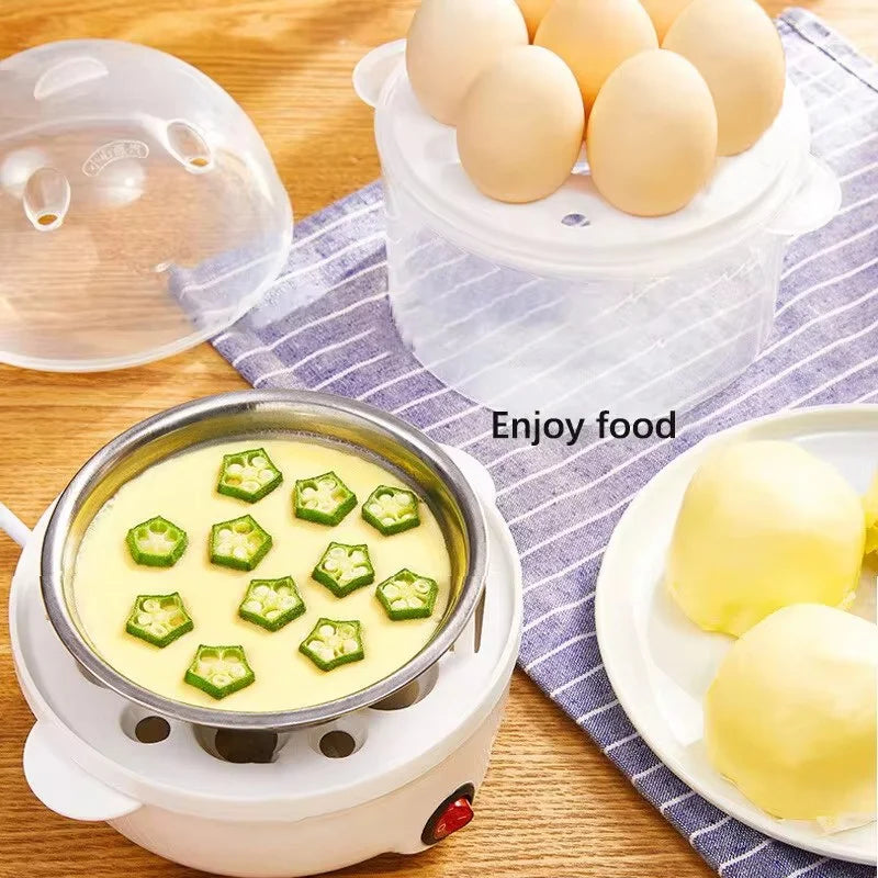 Electric Egg Boiler Double Layers- Mini Kitchen Breakfast Machine