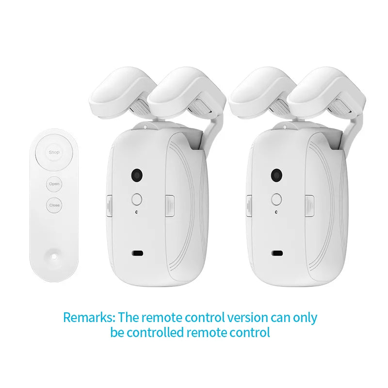 Automatic Curtain Motor Kit, Smart Home Curtain Opener Compatible with T Track & U Track, Works with Remote, App, and Voice Assistan