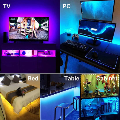 Smart RGB LED Strip Lights – App & Voice Control | TV, Bedroom & Gaming Setup