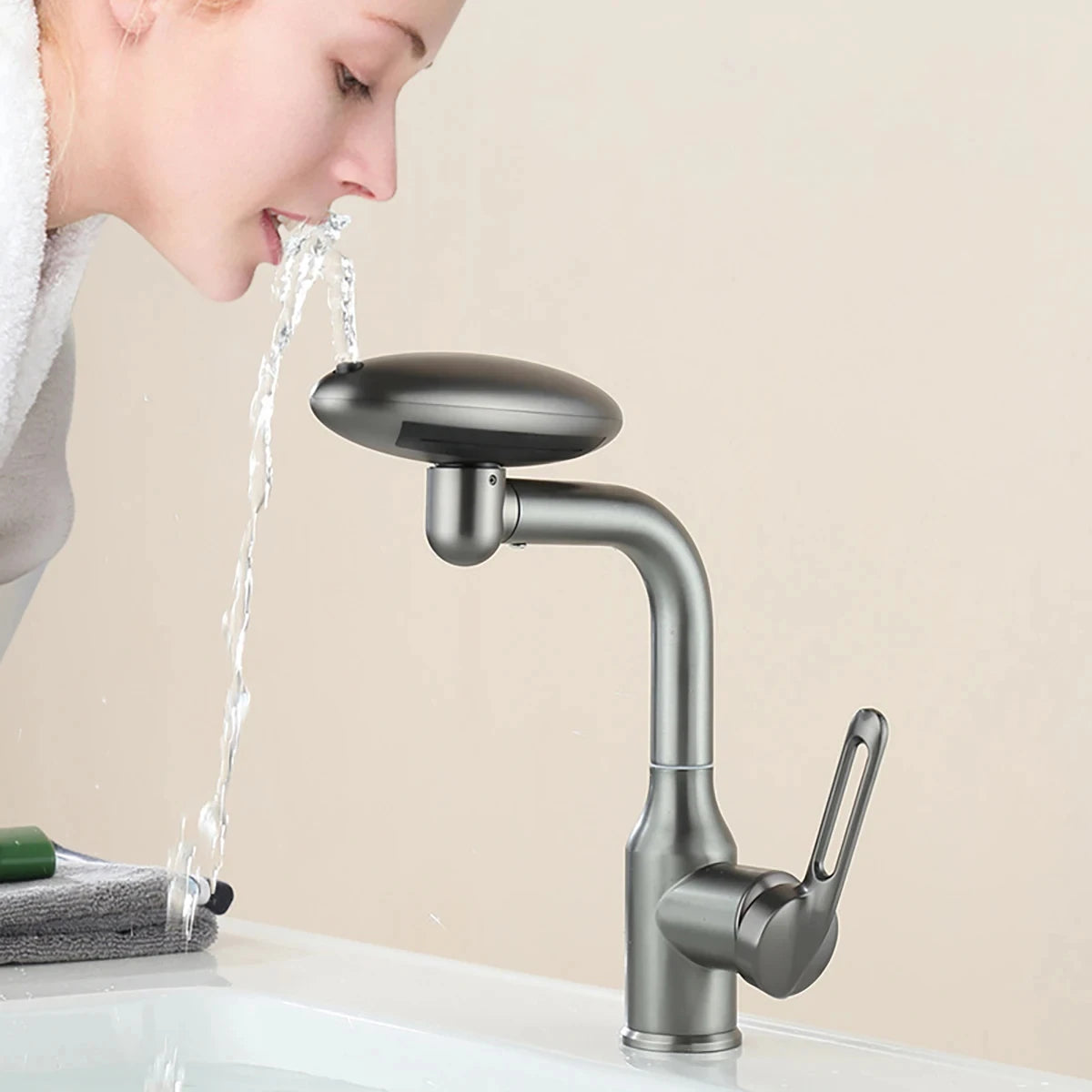 Luxury & Function Combined: 360° Swivel Tap with Waterfall, Aerated, and Spray Modes