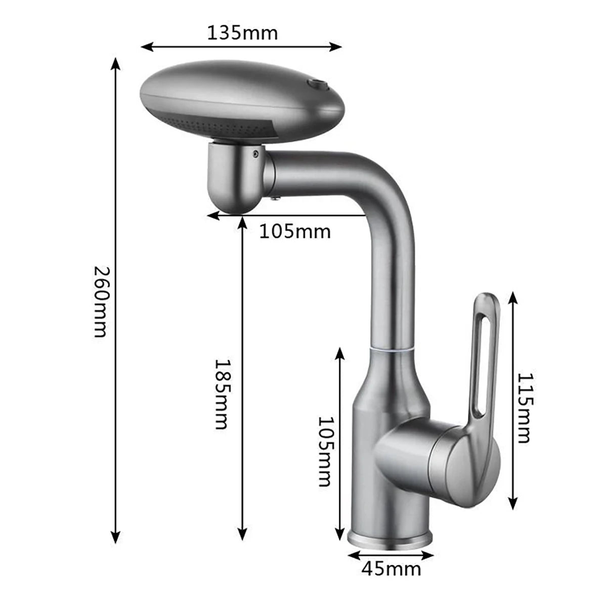 Luxury & Function Combined: 360° Swivel Tap with Waterfall, Aerated, and Spray Modes