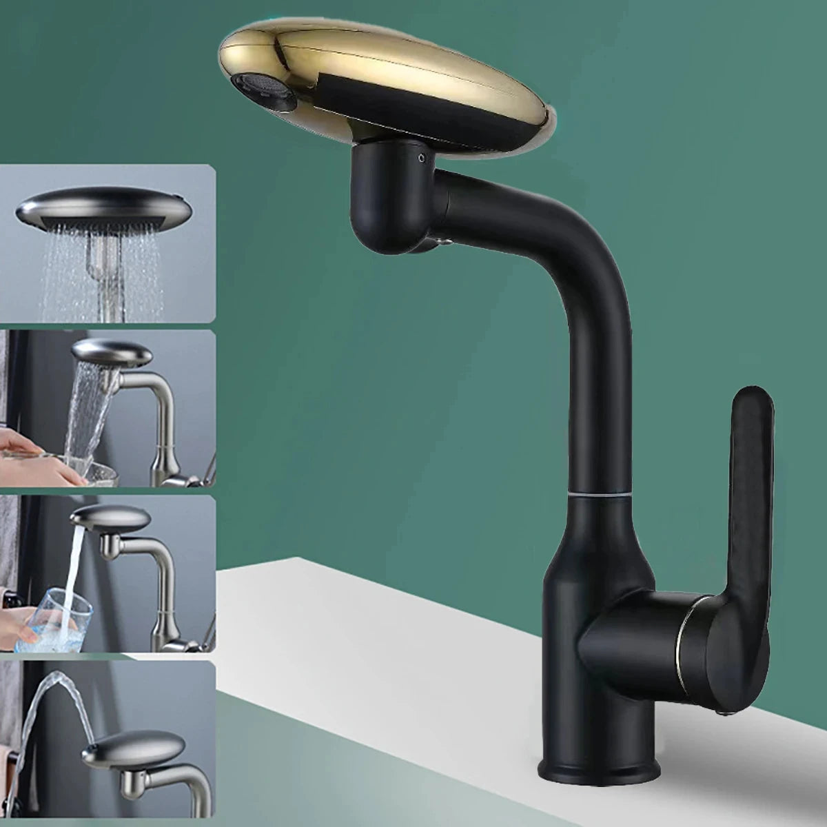 Luxury & Function Combined: 360° Swivel Tap with Waterfall, Aerated, and Spray Modes