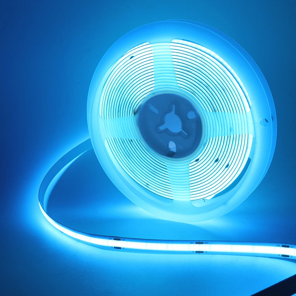 8MM COB Led Strip 5V with Motion Sensor Battery Powered 320LEDs/M USB Induction Night Light Warm White Red Ice Blue Green Yellow