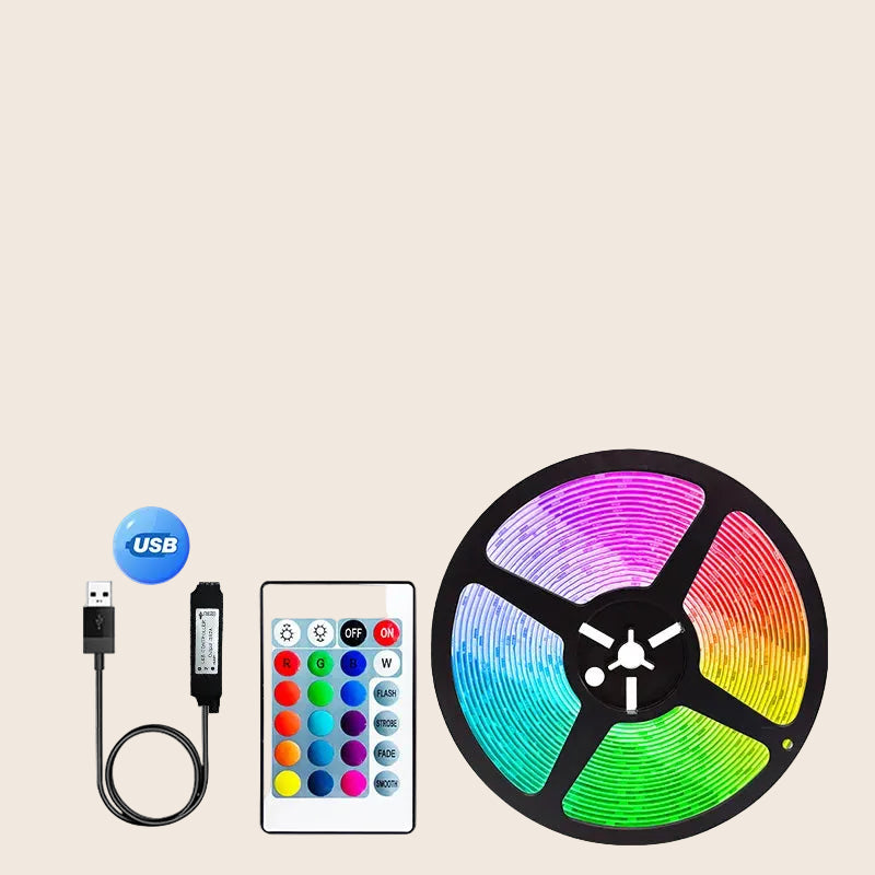 Smart RGB LED Strip Lights – App & Voice Control | TV, Bedroom & Gaming Setup