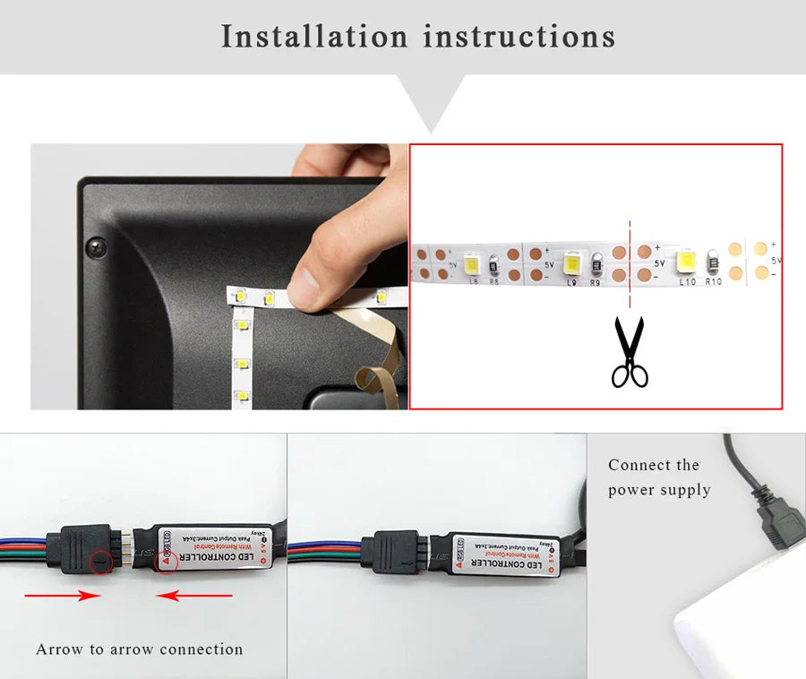 Smart RGB LED Strip Lights – App & Voice Control | TV, Bedroom & Gaming Setup