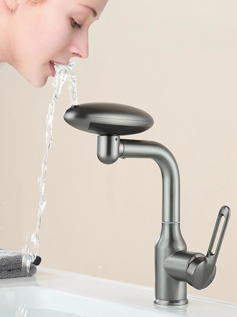 Luxury & Function Combined: 360° Swivel Tap with Waterfall, Aerated, and Spray Modes