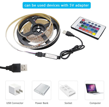 Smart RGB LED Strip Lights – App & Voice Control | TV, Bedroom & Gaming Setup