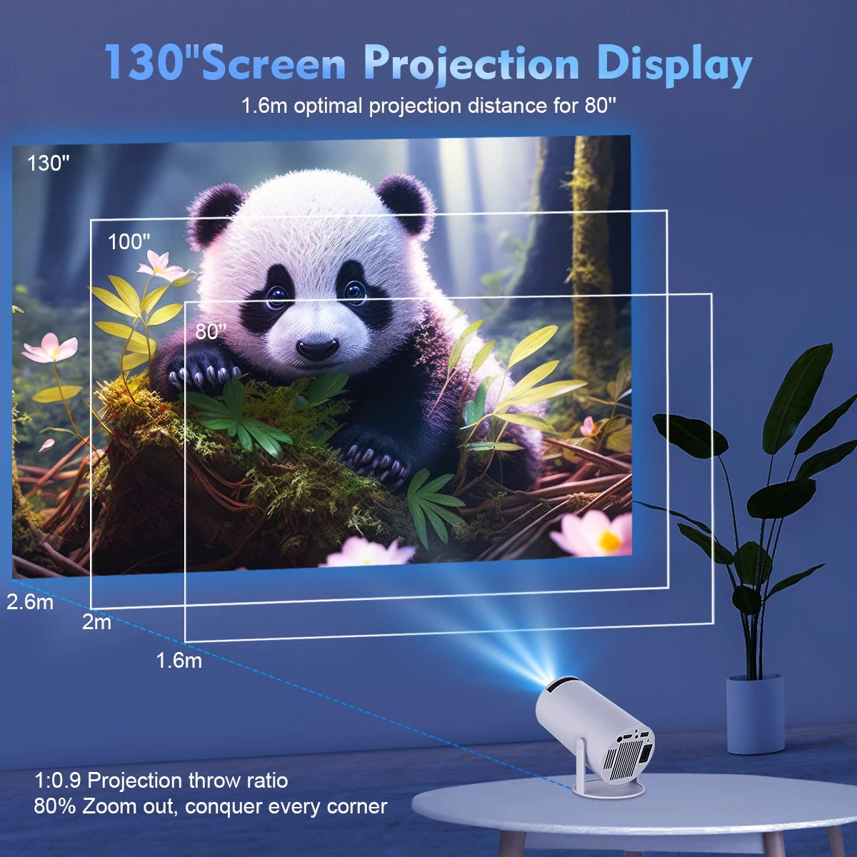 Portable 4K-Compatible Projector
