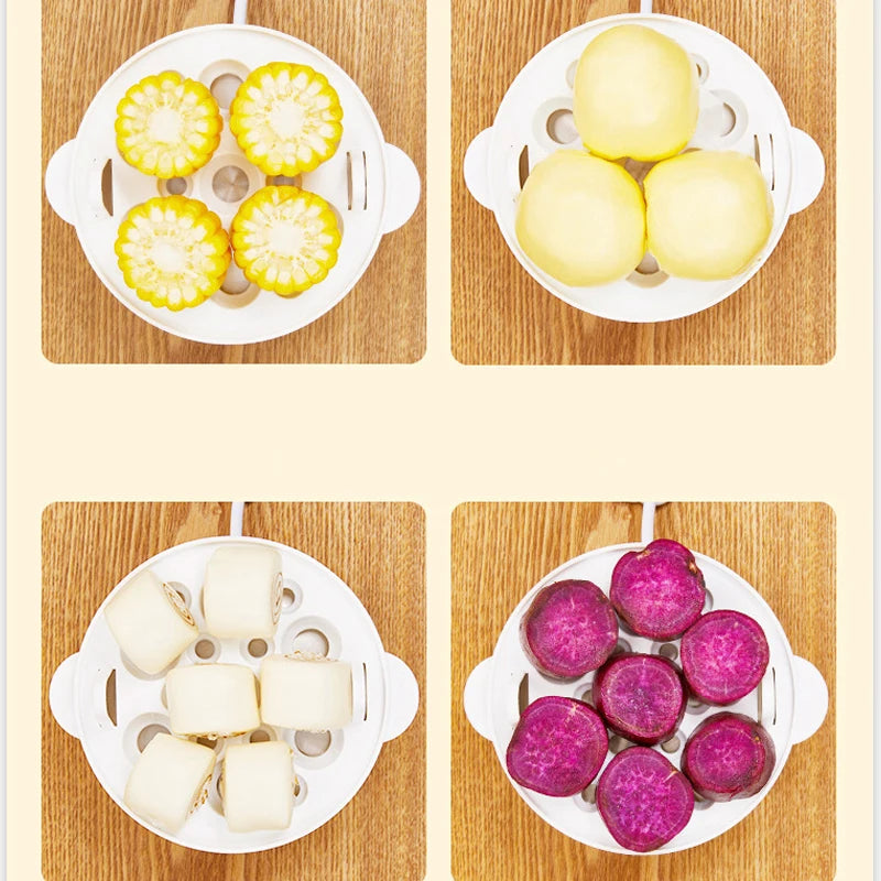 Electric Egg Boiler Double Layers- Mini Kitchen Breakfast Machine
