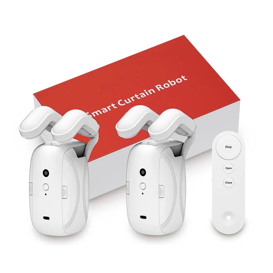 Automatic Curtain Motor Kit, Smart Home Curtain Opener Compatible with T Track & U Track, Works with Remote, App, and Voice Assistan