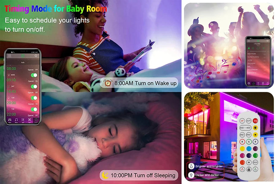 Smart RGB LED Strip Lights – App & Voice Control | TV, Bedroom & Gaming Setup